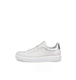 ECCO WOMEN'S SOFT 60 SNEAKER-WHITE/WHITE/PURE SILVER