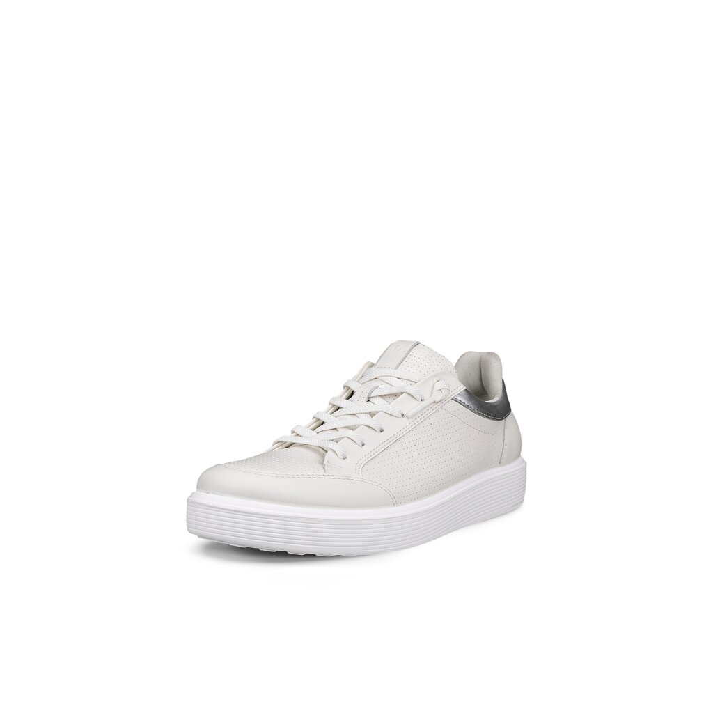 ECCO WOMEN'S SOFT 60 SNEAKER-WHITE/WHITE/PURE SILVER