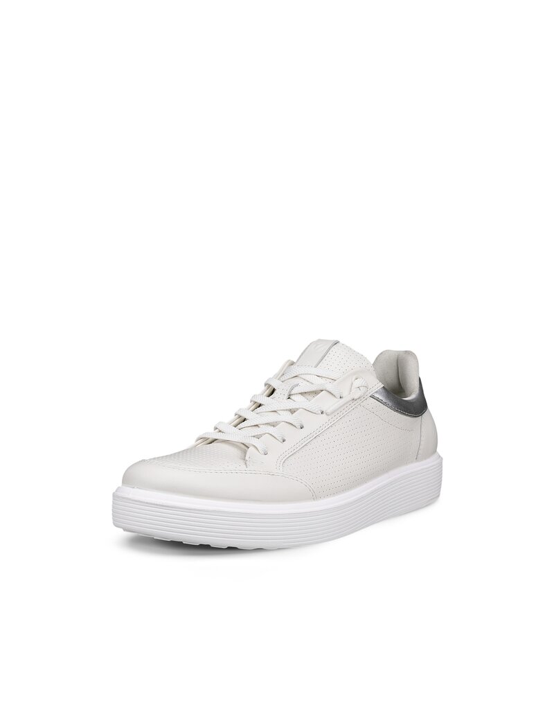 ECCO WOMEN'S SOFT 60 SNEAKER-WHITE/WHITE/PURE SILVER