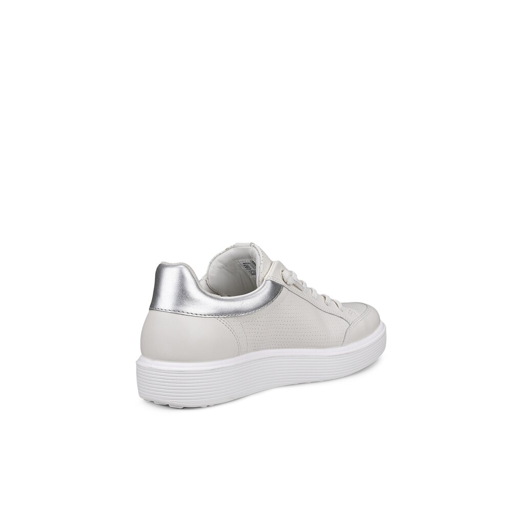 ECCO WOMEN'S SOFT 60 SNEAKER-WHITE/WHITE/PURE SILVER