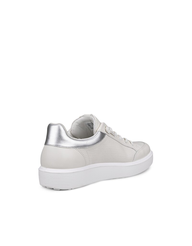 ECCO WOMEN'S SOFT 60 SNEAKER-WHITE/WHITE/PURE SILVER