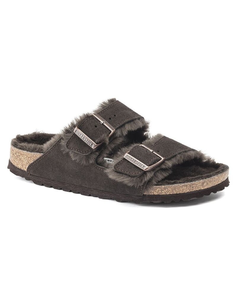 BIRKENSTOCK ARIZONA SHEARLING SUEDE-MOCHA