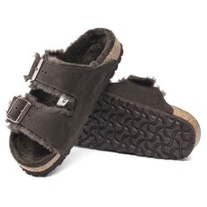 BIRKENSTOCK ARIZONA SHEARLING SUEDE-MOCHA | BEND SHOE CO