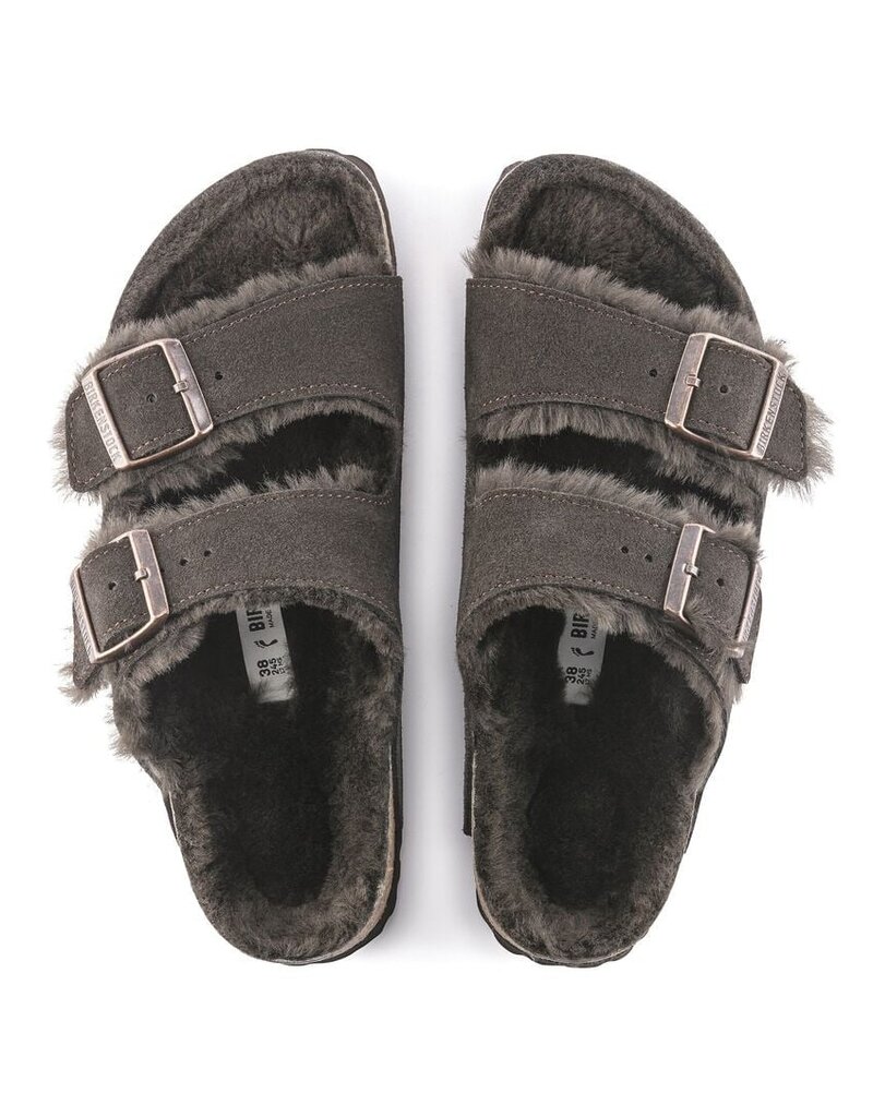 BIRKENSTOCK ARIZONA SHEARLING SUEDE-MOCHA