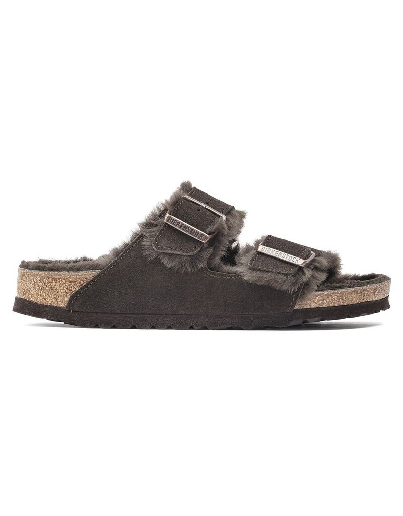 BIRKENSTOCK ARIZONA SHEARLING SUEDE-MOCHA
