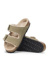 BIRKENSTOCK ARIZONA SUEDE/SHEARLING-SHEARLING TAUPE/SANDCASTLE