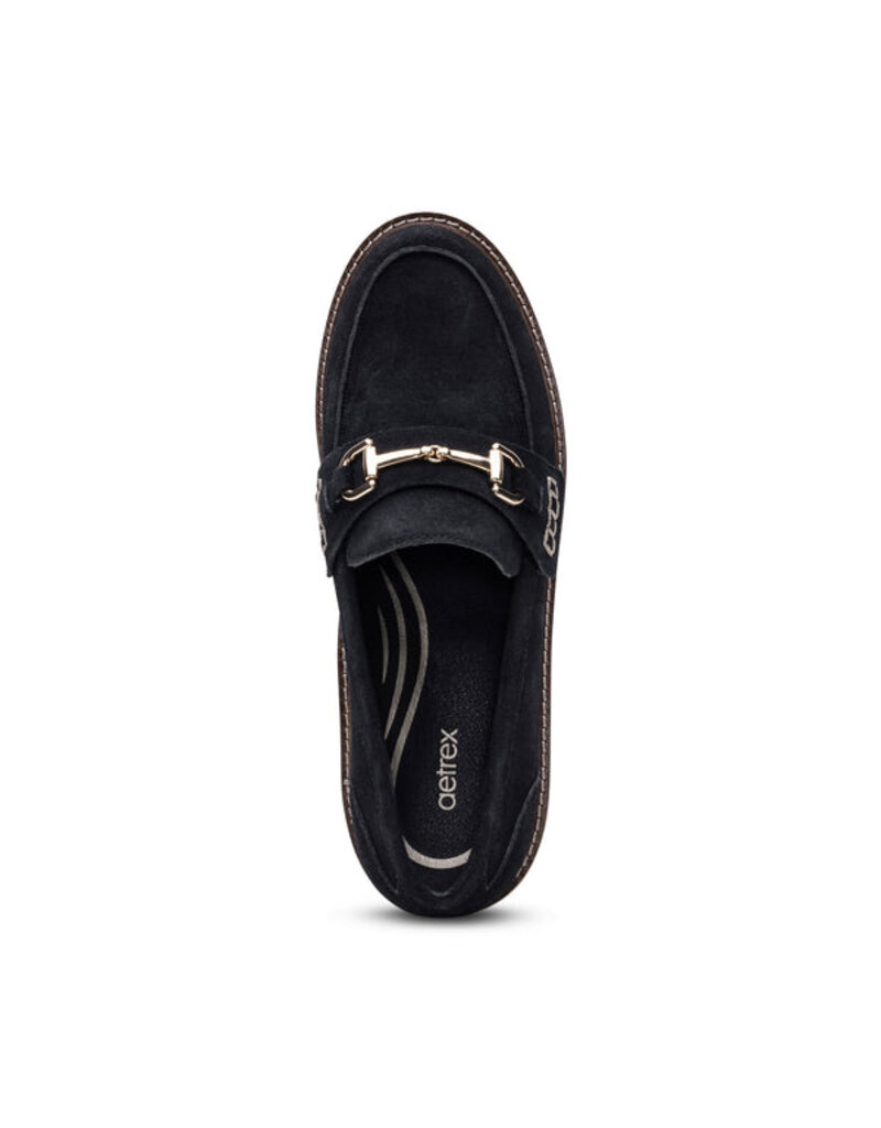 AETREX WOMEN'S COLLETTE-BLACK SUEDE