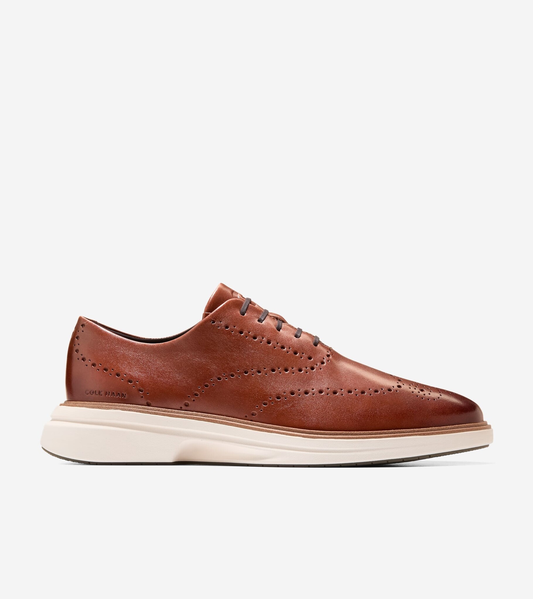 COLE HAAN MEN'S ORIGINAL GRAND CITYSPECTRE WINGTIP-WOODBURY/DARK NATURAL/IVORY