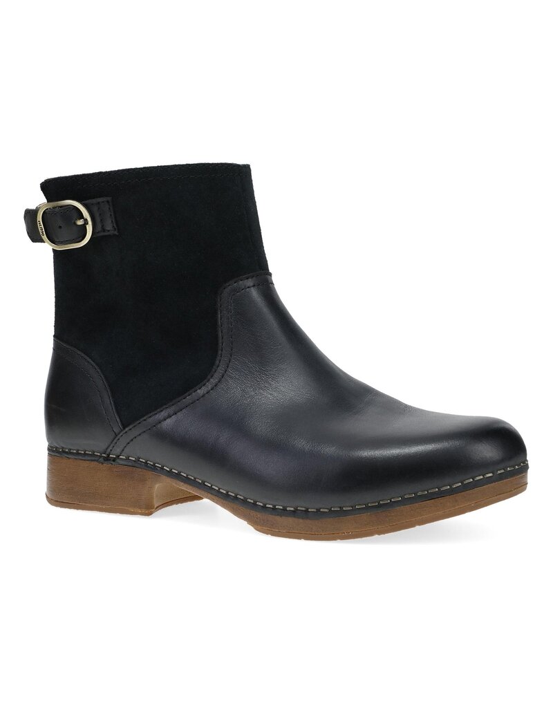 DANSKO WOMEN'S MONIQUE BURNISHED CALF-BLACK