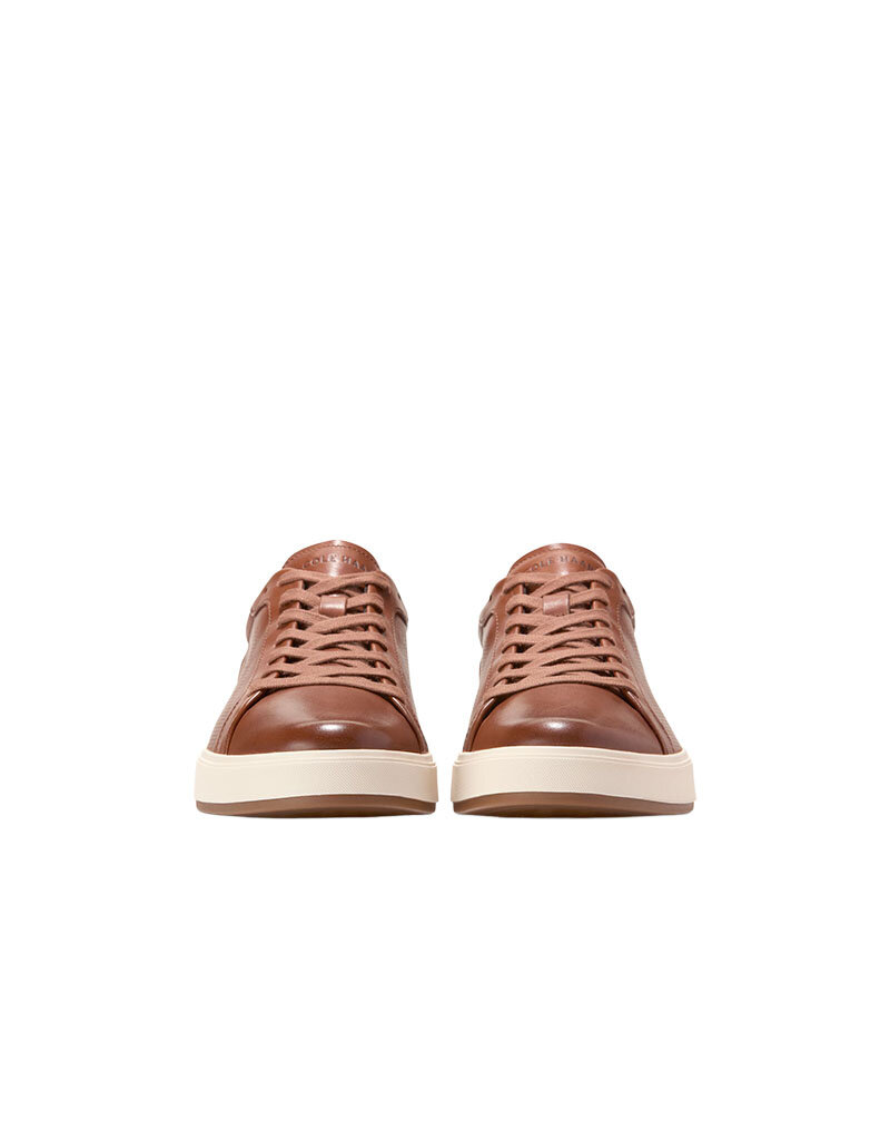 COLE HAAN MEN'S GRANDPRO ANGLEACE SNEAKER-BRITISH TAN/DARK CHOCOLATE/IVORY