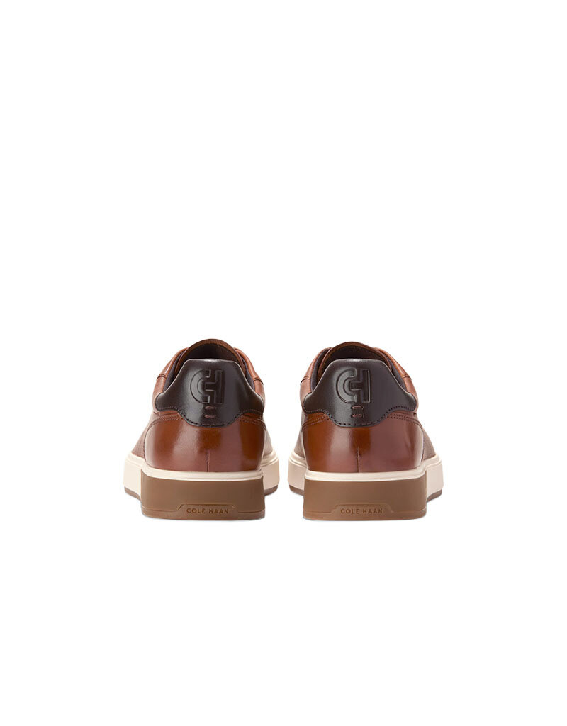 COLE HAAN MEN'S GRANDPRO ANGLEACE SNEAKER-BRITISH TAN/DARK CHOCOLATE/IVORY