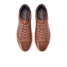 COLE HAAN MEN'S GRANDPRO ANGLEACE SNEAKER-BRITISH TAN/DARK CHOCOLATE/IVORY
