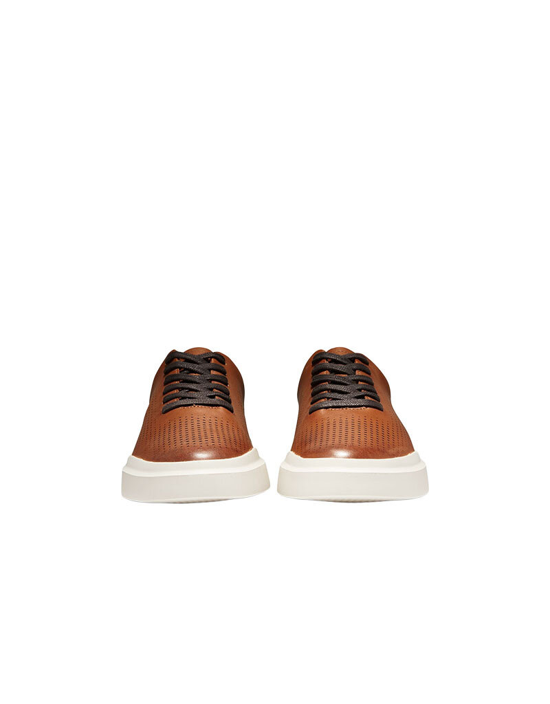 COLE HAAN MEN'S GRANDPRO RALLY LASER CUT SNEAKER BRITISH TAN/IVORY