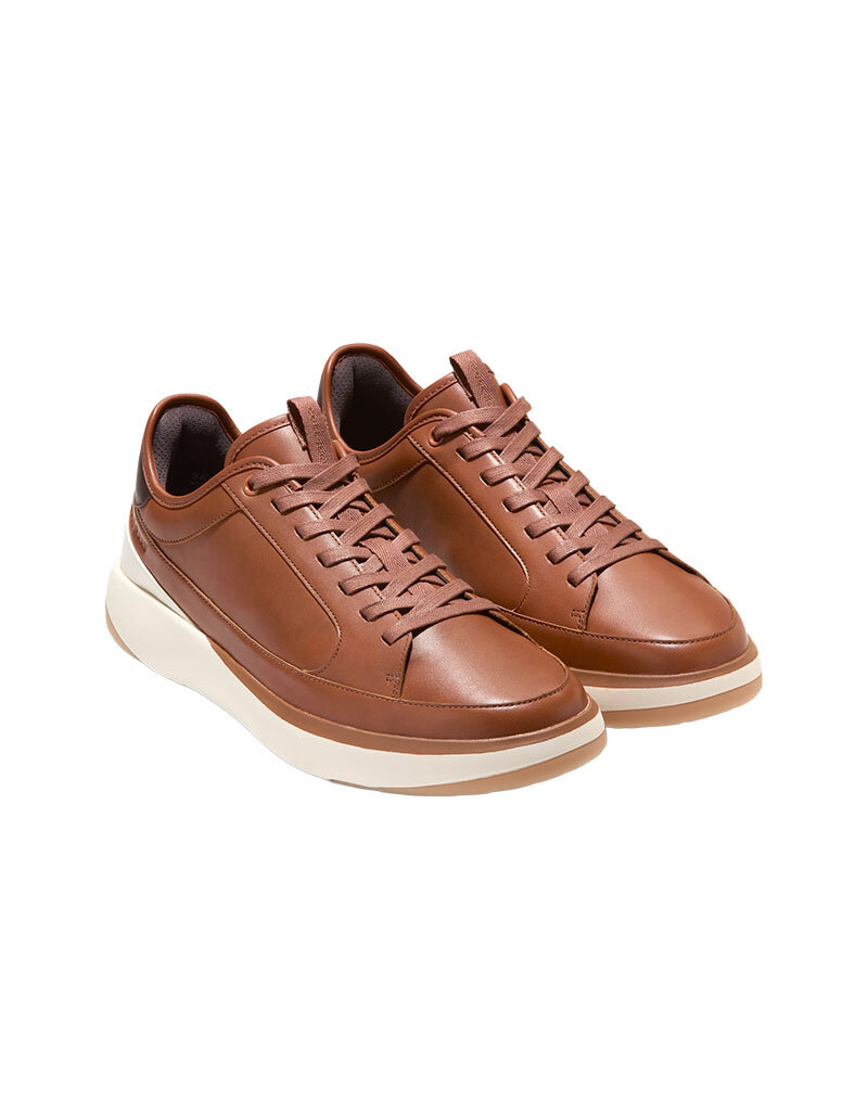 COLE HAAN MEN'S GRANDPRO ALL DAY RUNNER-BRITISH TAN/DARK CHOCOLATE/IVORY