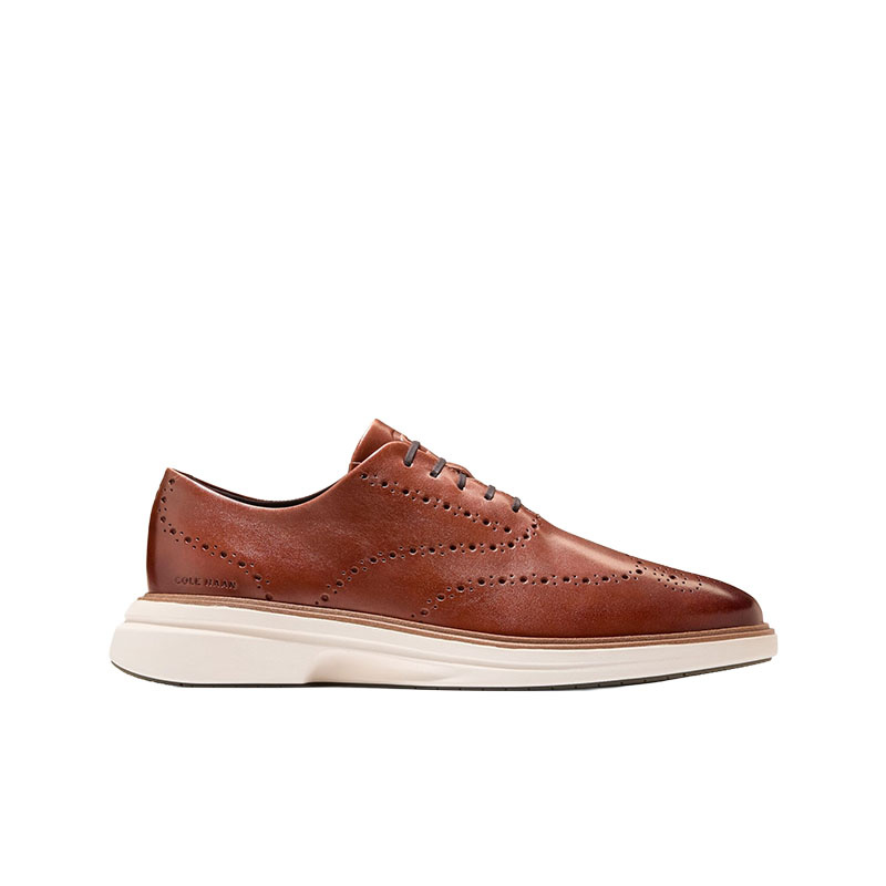 COLE HAAN MEN'S ORIGINAL GRAND CITYSPECTRE WINGTIP-WOODBURY/DARK NATURAL/IVORY