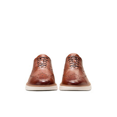 COLE HAAN MEN'S ORIGINAL GRAND CITYSPECTRE WINGTIP-WOODBURY/DARK NATURAL/IVORY