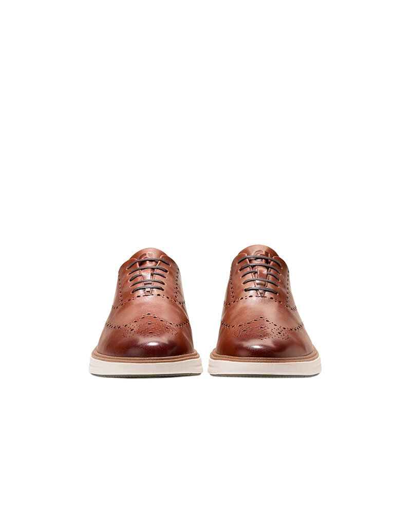 COLE HAAN MEN'S ORIGINAL GRAND CITYSPECTRE WINGTIP-WOODBURY/DARK NATURAL/IVORY