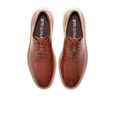 COLE HAAN MEN'S ORIGINAL GRAND CITYSPECTRE WINGTIP-WOODBURY/DARK NATURAL/IVORY