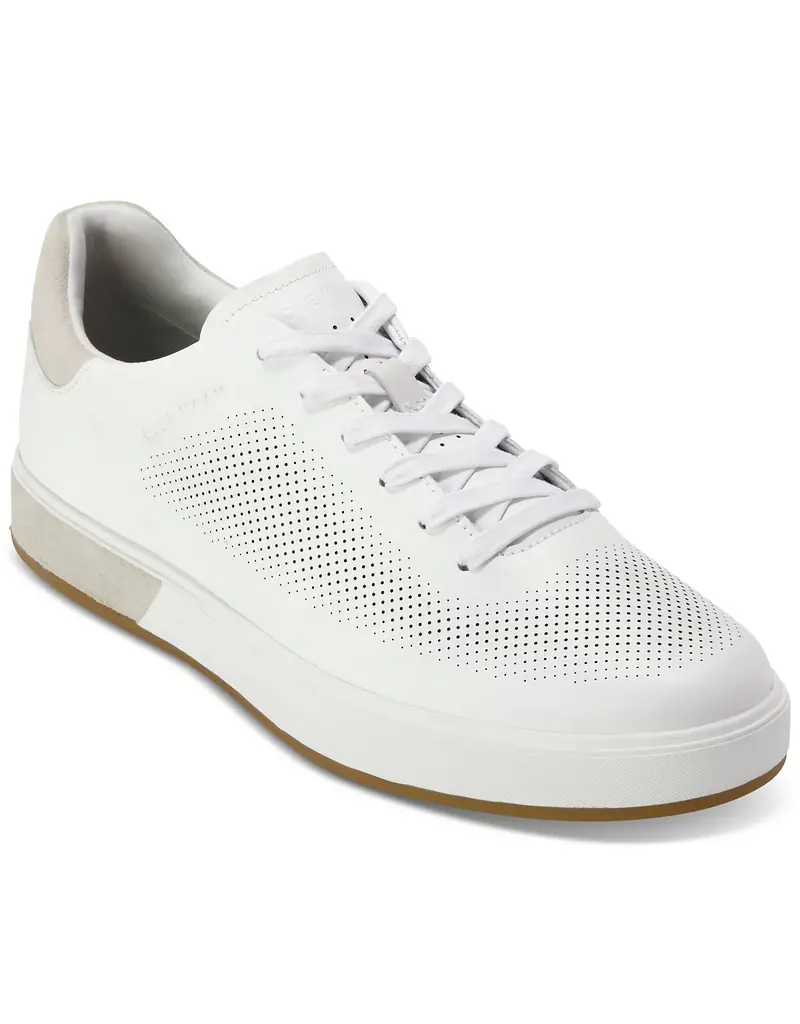 COLE HAAN MEN'S GRANDPRO ANGLEACE SNEAKER-OPTIC WHITE/SILVER BIRCH/OPTIC WHITE