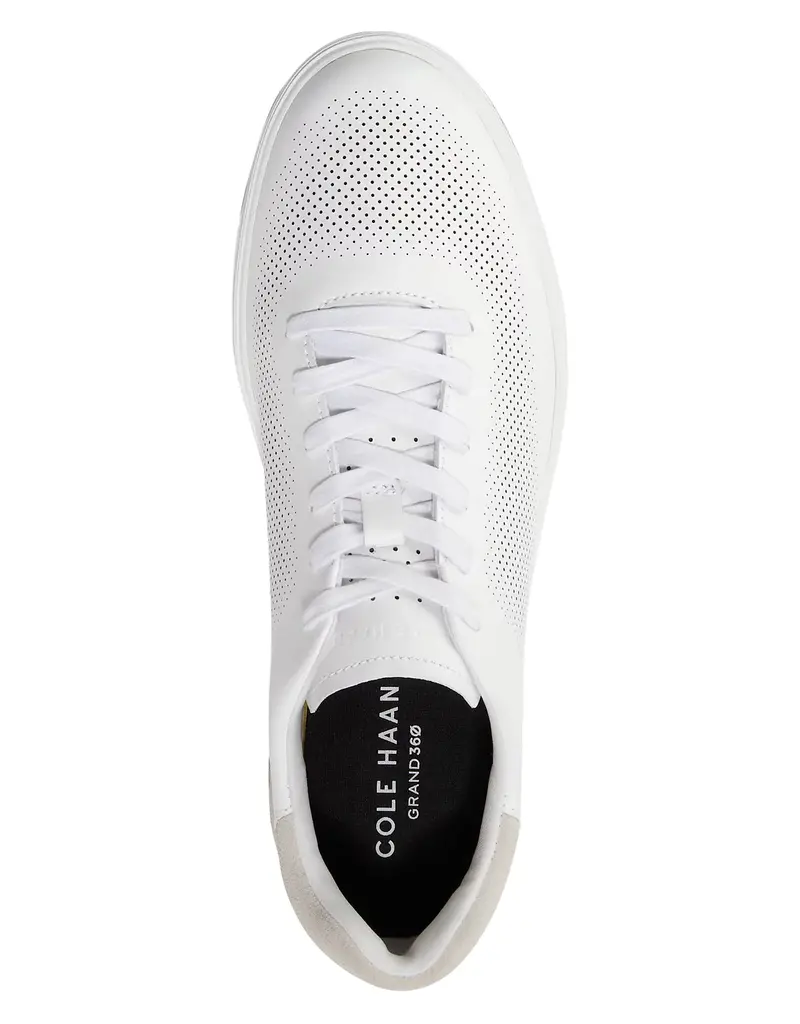 COLE HAAN MEN'S GRANDPRO ANGLEACE SNEAKER-OPTIC WHITE/SILVER BIRCH/OPTIC WHITE