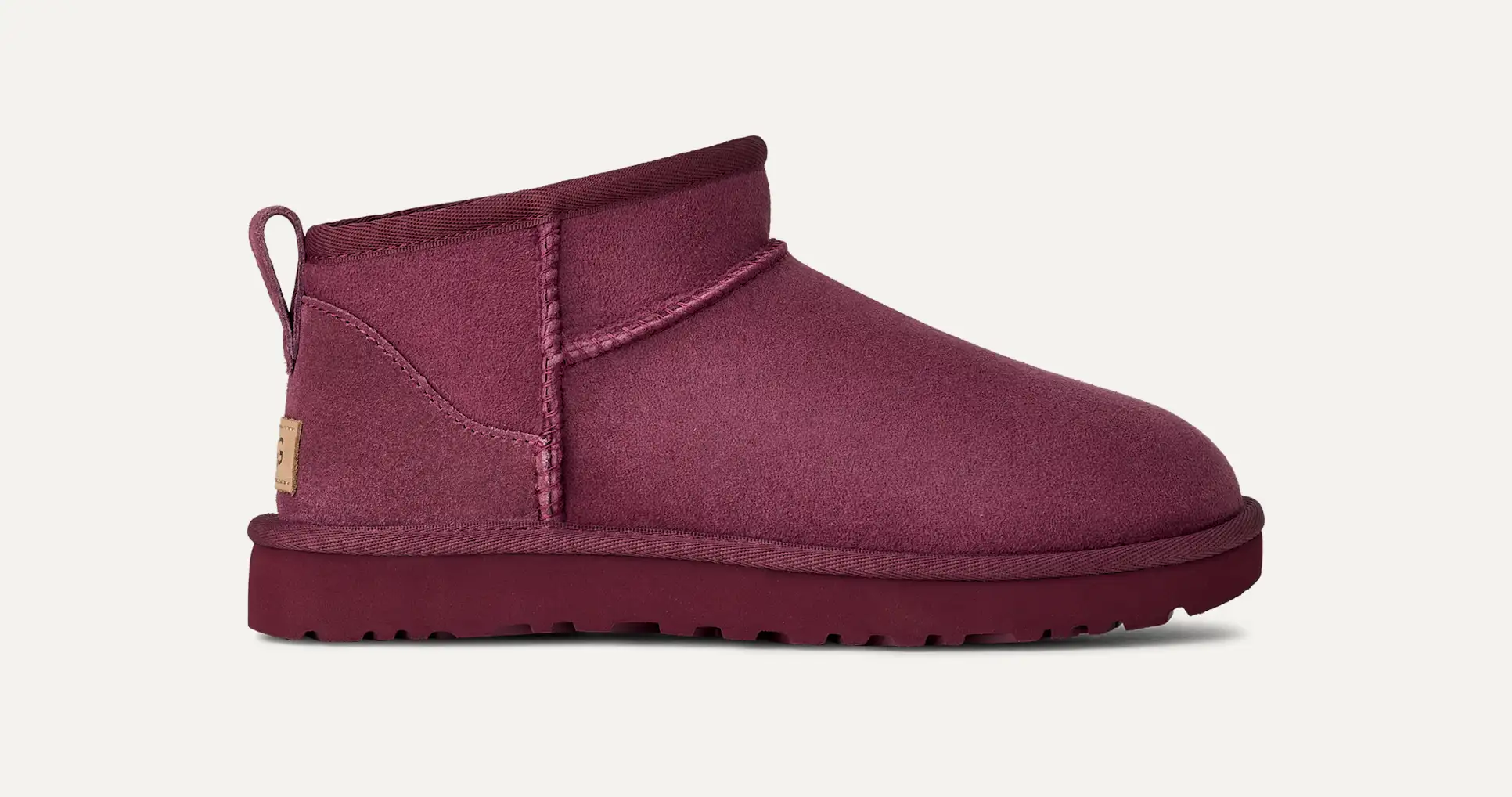 UGG WOMEN'S CLASSIC ULTRA MINI BOOT-BURNT MAGENTA