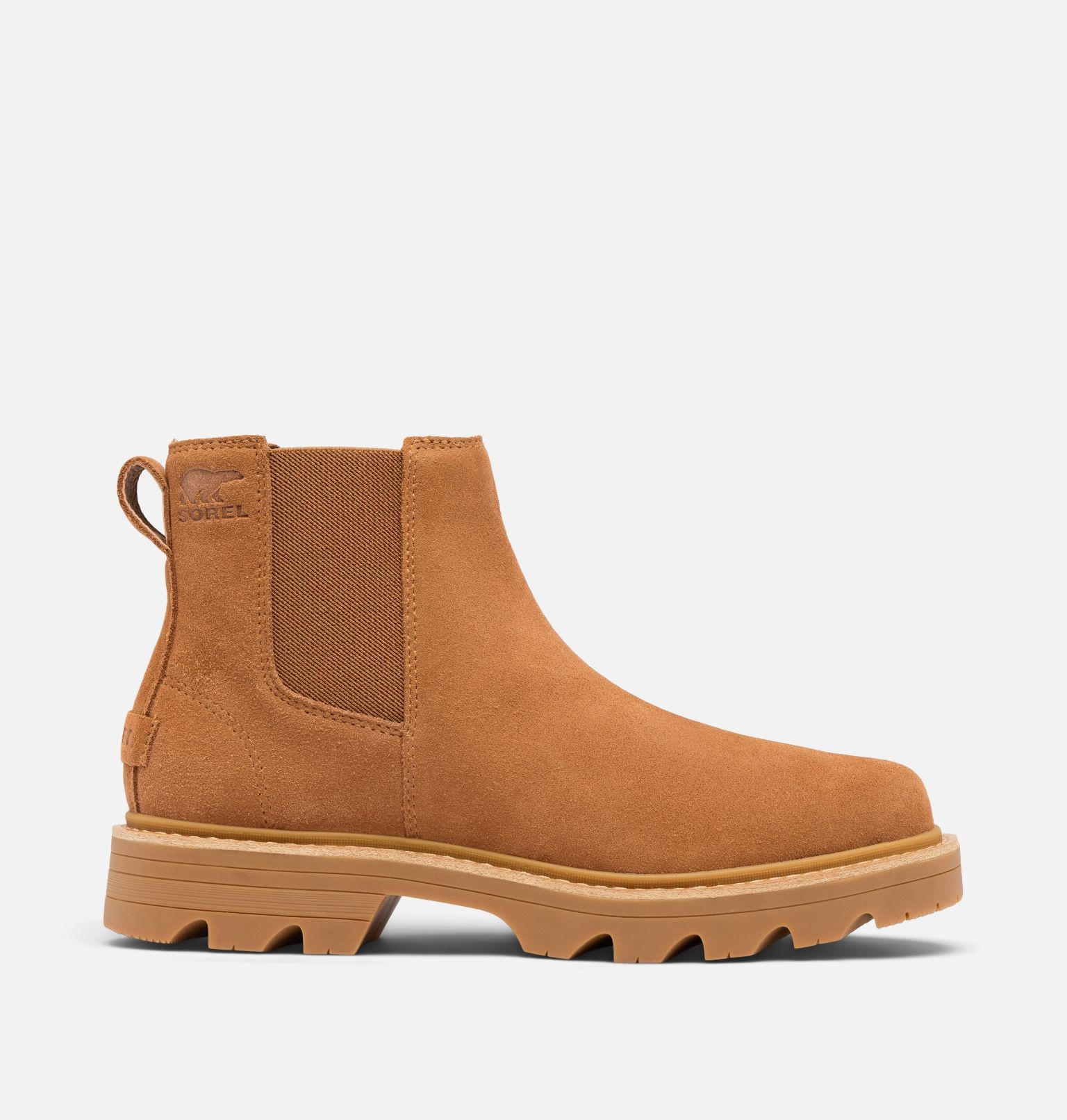 SOREL WOMEN'S REVEL RD CHELSEA WATERPROOF-VELVET TAN/GUM