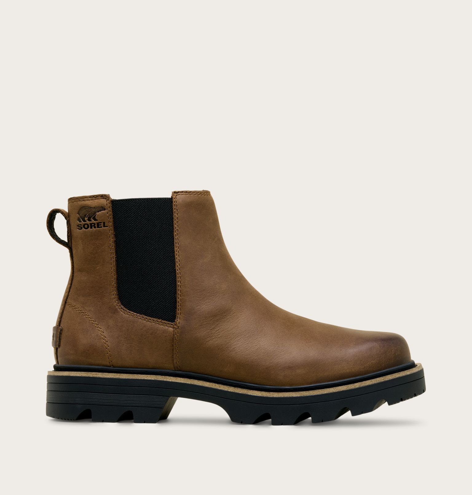SOREL WOMEN'S REVEL RD CHELSEA WATERPROOF-TOBACCO/BLACK