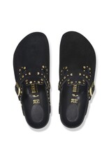 BIRKENSTOCK BOSTON RIVET SUEDE-BLACK