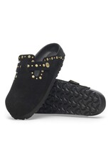 BIRKENSTOCK BOSTON RIVET SUEDE-BLACK