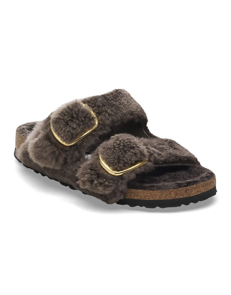 BIRKENSTOCK ARIZONA BIG BUCKLE SHEARLING-TEDDY CONCRETE GRAY