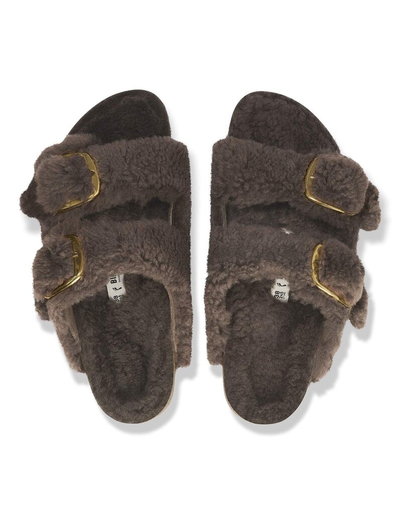 BIRKENSTOCK ARIZONA BIG BUCKLE SHEARLING-TEDDY CONCRETE GRAY