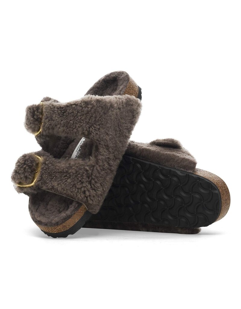 BIRKENSTOCK ARIZONA BIG BUCKLE SHEARLING-TEDDY CONCRETE GRAY
