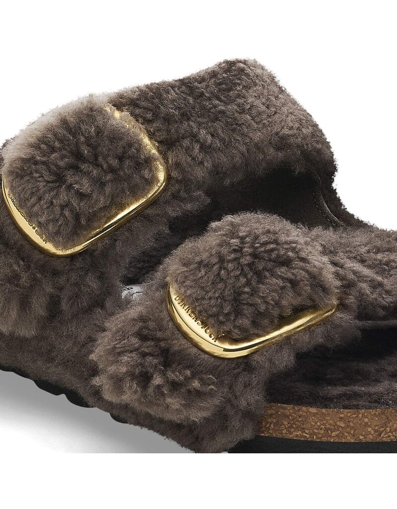 BIRKENSTOCK ARIZONA BIG BUCKLE SHEARLING-TEDDY CONCRETE GRAY