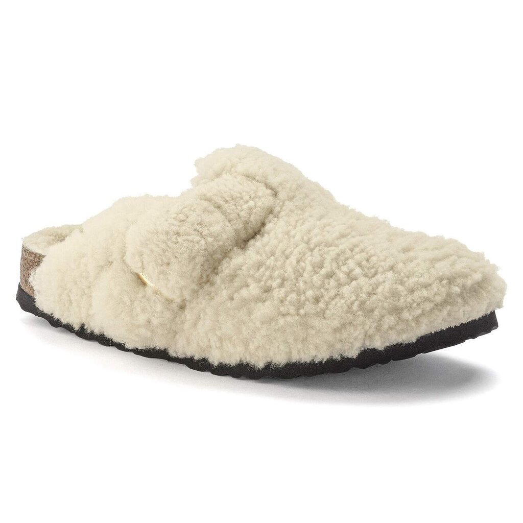 BIRKENSTOCK BOSTON BIG BUCKLE SHEARLING-TEDDY EGGSHELL