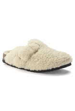BIRKENSTOCK BOSTON BIG BUCKLE SHEARLING-TEDDY EGGSHELL