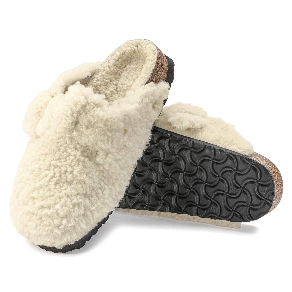 BIRKENSTOCK BOSTON BIG BUCKLE SHEARLING-TEDDY EGGSHELL