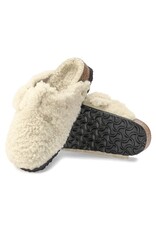 BIRKENSTOCK BOSTON BIG BUCKLE SHEARLING-TEDDY EGGSHELL