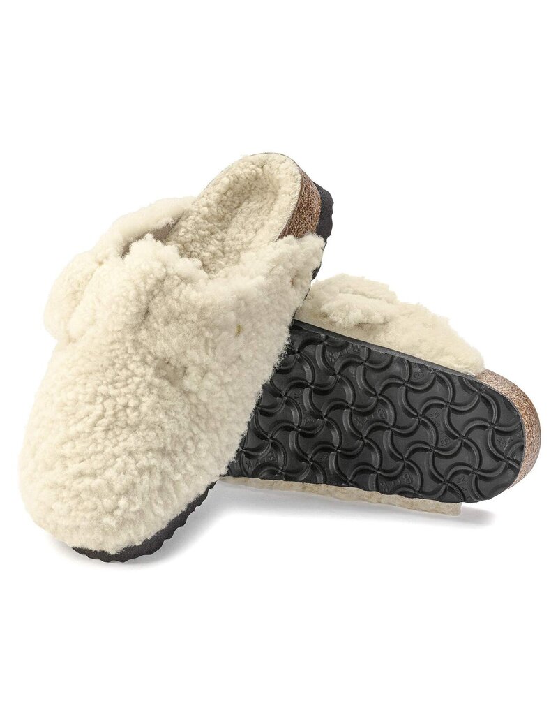 BIRKENSTOCK BOSTON BIG BUCKLE SHEARLING-TEDDY EGGSHELL
