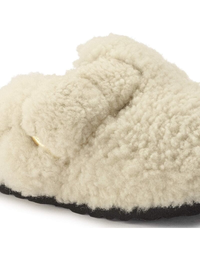 BIRKENSTOCK BOSTON BIG BUCKLE SHEARLING-TEDDY EGGSHELL