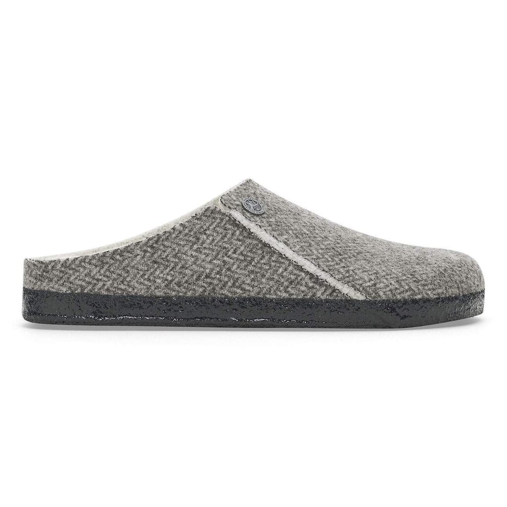 BIRKENSTOCK ZERMATT SHEARLING-HERRINGBONE GRAY/NATURAL WOOD