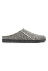BIRKENSTOCK ZERMATT SHEARLING-HERRINGBONE GRAY/NATURAL WOOD