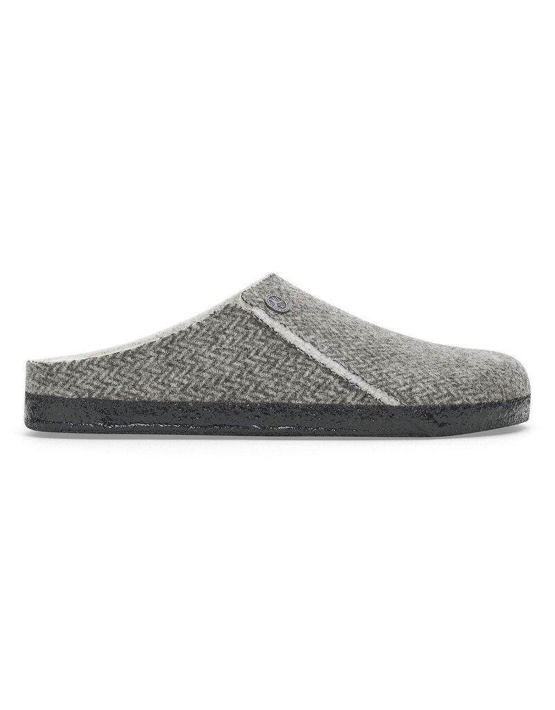 BIRKENSTOCK ZERMATT SHEARLING-HERRINGBONE GRAY/NATURAL WOOD