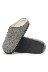 BIRKENSTOCK ZERMATT SHEARLING-HERRINGBONE GRAY/NATURAL WOOD