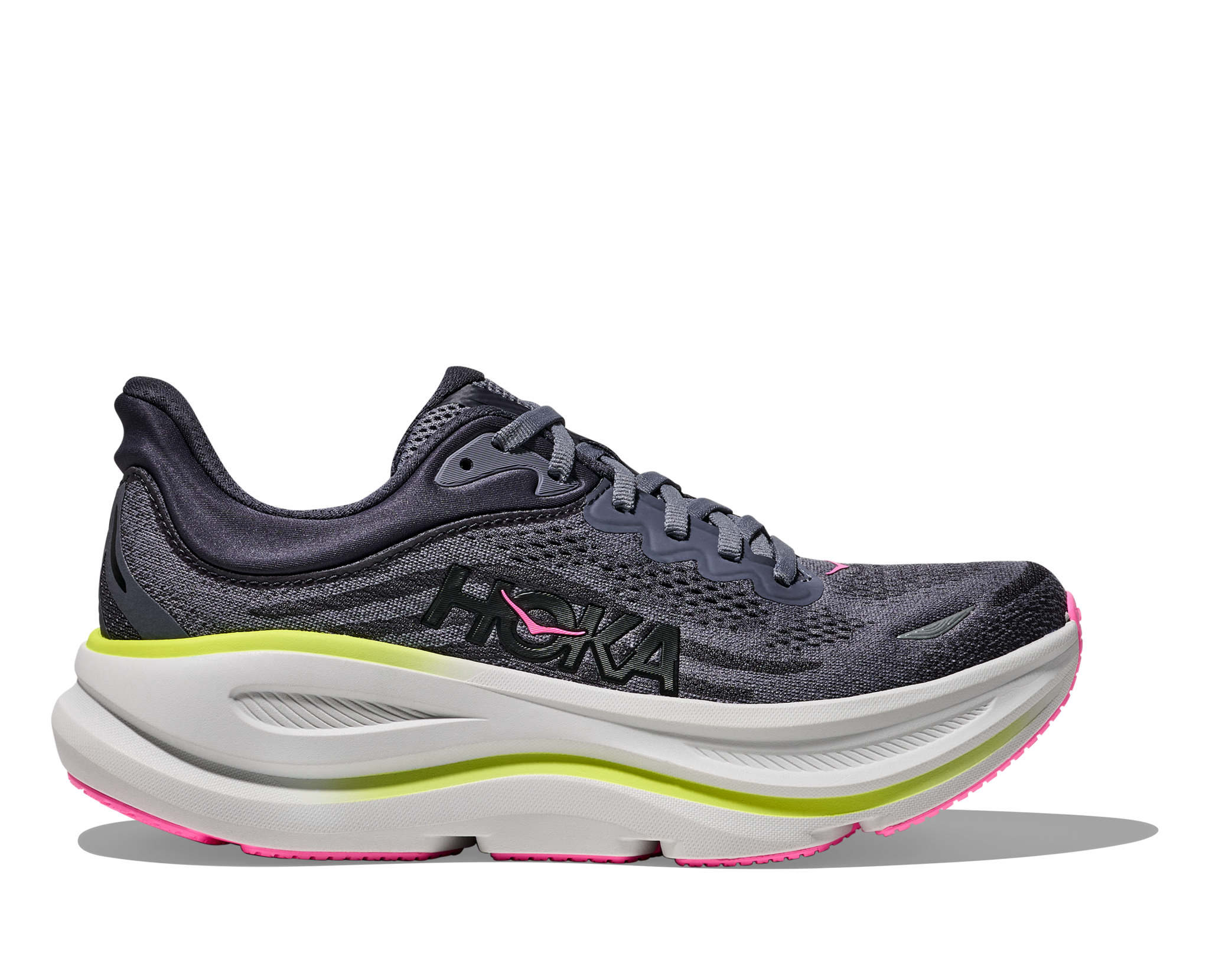 HOKA ONE ONE WOMEN'S BONDI 9-CHARCOAL GREY/GREY SKIES