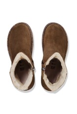 BIRKENSTOCK UPPSALA ZIP SHEARLING SUEDE-DARK TEA/NATURAL