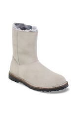 BIRKENSTOCK UPPSALA ZIP SHEARLING SUEDE-STONE COIN/NATURAL