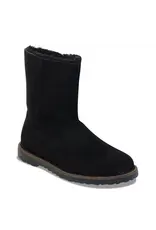 BIRKENSTOCK UPPSALA ZIP SHEARLING SUEDE-BLACK/BLACK