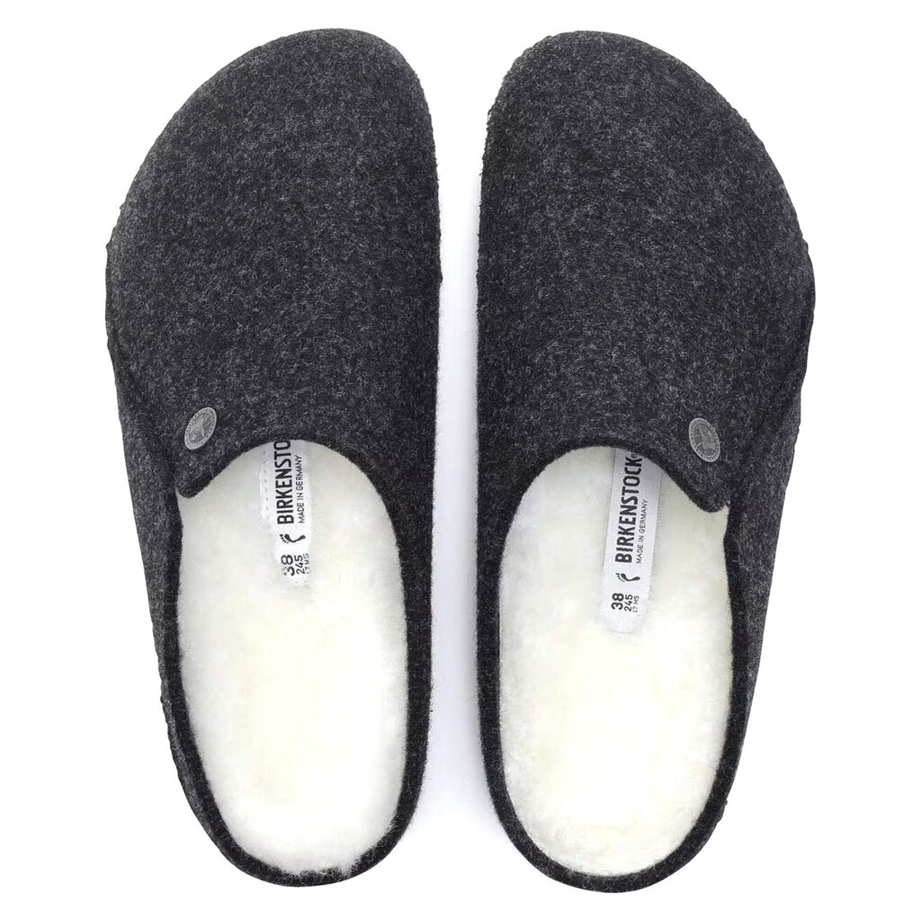 BIRKENSTOCK ZERMATT WOOL FELT SLIPPER-ANTHRACITE