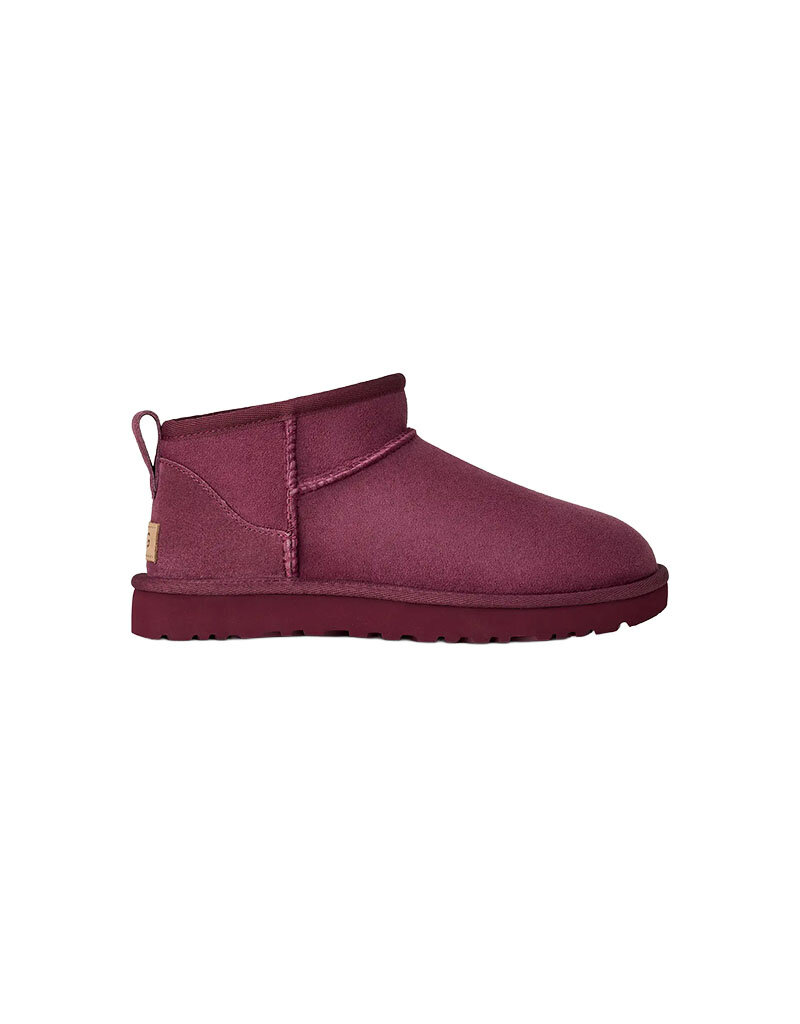 UGG WOMEN'S CLASSIC ULTRA MINI BOOT-BURNT MAGENTA