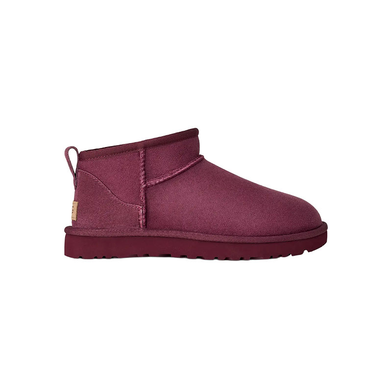 UGG WOMEN'S CLASSIC ULTRA MINI BOOT-BURNT MAGENTA